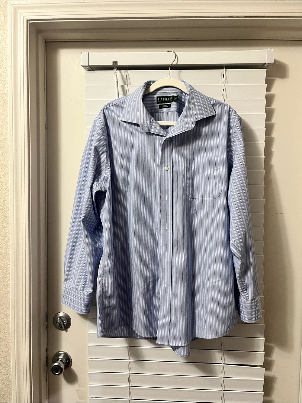 Ralph Lauren Light Blue & White Striped Men's Dress Shirt